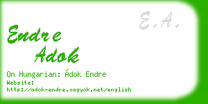 endre adok business card